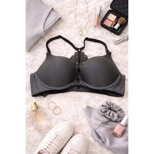 Victoria’s Secret Women's Push Up Racerback Front Closure Bra Grey Size 32B